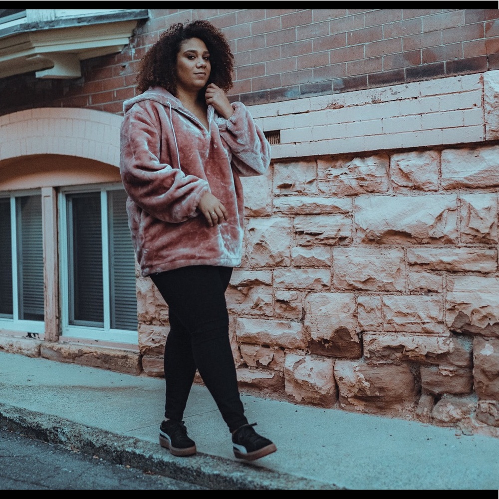 Pink oversized hoodie